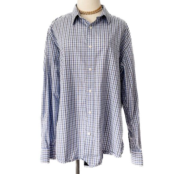 UNTUCKit 100% cotton checkered plaid button down shirt size XXL slim - Picture 1 of 7